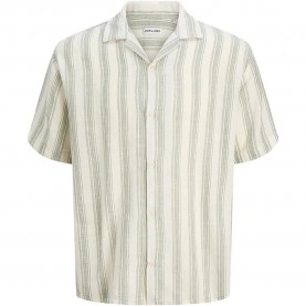 Риза с къс ръкав Jack & jones Liam Resort short sleeve shirt - Beige (Cloud Dancer / Stripe) риза,с,къс,ръкав,дамски,ризи,мъжки,ризи,jack,&,jones,liam,resort,short,sleeve,shirt,beige,(cloud,dancer,stripe)