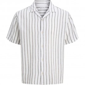 Риза с къс ръкав Jack & jones Liam Resort short sleeve shirt - White (Dusty Olive / Stripe) риза,с,къс,ръкав,дамски,ризи,мъжки,ризи,jack,&,jones,liam,resort,short,sleeve,shirt,white,(dusty,olive,stripe)