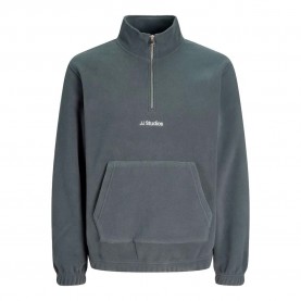 Блуза Jack & jones Soho half zip sweatshirt - Grey (Turbulence) блуза,мъжки,пуловери,jack,&,jones,soho,half,zip,sweatshirt,grey,(turbulence)