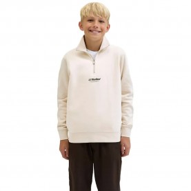 Блуза Jack & jones Soho Quarter full zip sweatshirt - White (Moonbeam) блуза,детски,блузи,jack,&,jones,soho,quarter,full,zip,sweatshirt,white,(moonbeam)