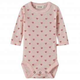 Name it Noel Nia Slim Lil´Atelier Long Sleeve Body - Beige (Morganite / Heart) детски,облекла,за,момичета,name,it,noel,nia,slim,lil´atelier,long,sleeve,body,beige,(morganite,heart)