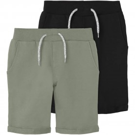 къси,панталони,мъжки,панталони,дамски,панталони,name,it,vermo,sweat,shorts,2,units,green,(shadow,packed,with,black)