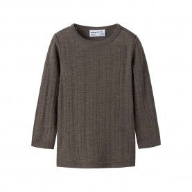 Тениска Name it Wang Needle Solid Mini long sleeve T-shirt - Grey (Morel) тениска,мъжки,тениски,дамски,тениски,name,it,wang,needle,solid,mini,long,sleeve,t,shirt,grey,(morel)