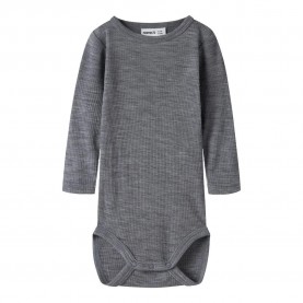 Name it Wax Wool Rib Long Sleeve Body - Grey (Folkstone Gray) детски,облекла,за,момчета,детски,облекла,за,момичета,name,it,wax,wool,rib,long,sleeve,body,grey,(folkstone,gray)