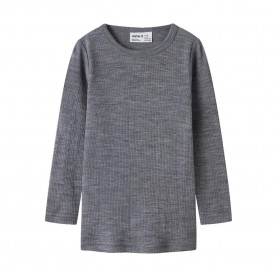 Тениска Name it Wax Wool Rib long sleeve T-shirt - Grey (Folkstone Gray) тениска,мъжки,тениски,дамски,тениски,name,it,wax,wool,rib,long,sleeve,t,shirt,grey,(folkstone,gray)