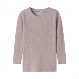 Тениска Name it Wax Wool Rib long sleeve T-shirt - Grey (Violet Ice) тениска,мъжки,тениски,дамски,тениски,name,it,wax,wool,rib,long,sleeve,t,shirt,grey,(violet,ice)