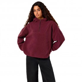 Блуза Noisy may Cozy half zip sweatshirt - Red (Fig) блуза,дамски,блузи,noisy,may,cozy,half,zip,sweatshirt,red,(fig)