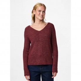 блуза,дамски,пуловери,дамски,плетени,дрехи,pieces,ellen,v,neck,sweater,red,(tawny,port)