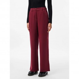 панталони,дамски,панталони,pieces,kamil,wide,leg,high,waist,pants,red,(tawny,port)