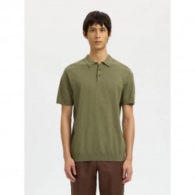 мъжки,блузи,с,яка,selected,berg,short,sleeve,polo,green,(deep,lichen,green,melange)