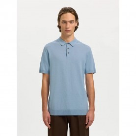 мъжки,блузи,с,яка,selected,berg,short,sleeve,polo,blue,(dusty,blue,melange)
