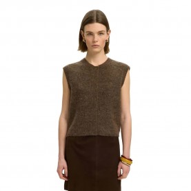Елек Selected Lulu knitted vest - Brown (Dachshund / Melange) елек,мъжки,пуловери,дамски,пуловери,selected,lulu,knitted,vest,brown,(dachshund,melange)