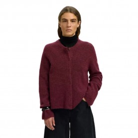 Жилетка Selected Lulu New cardigan - Purple (Tawny Port / Melange) жилетка,мъжки,пуловери,дамски,пуловери,selected,lulu,new,cardigan,purple,(tawny,port,melange)
