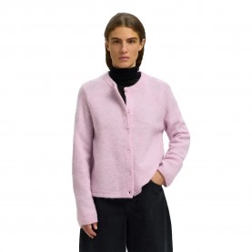 Жилетка Selected Lulu New cardigan - Pink (Winsome Orchid / Melange) жилетка,мъжки,пуловери,дамски,пуловери,selected,lulu,new,cardigan,pink,(winsome,orchid,melange)