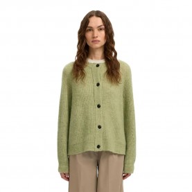 Жилетка Selected Lulu cardigan - Green (Lint / Melange) жилетка,мъжки,пуловери,дамски,пуловери,selected,lulu,cardigan,green,(lint,melange)