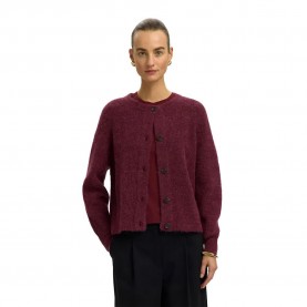 Жилетка Selected Lulu Short cardigan - Red (Tawny Port / Melange) жилетка,мъжки,пуловери,дамски,пуловери,selected,lulu,short,cardigan,red,(tawny,port,melange)