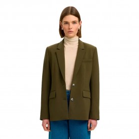 Сако Selected Rita Classic blazer - Green (Fir Green / Melange With Kalamata) сако,дамски,сака,selected,rita,classic,blazer,green,(fir,green,melange,with,kalamata)