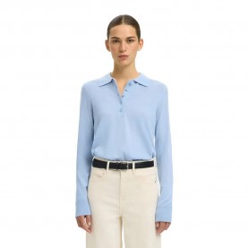 дамски,блузи,с,яка,selected,thea,long,sleeve,polo,blue,(cashmere,blue)