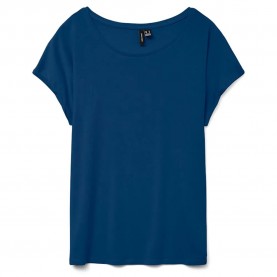 Тениска Vero moda Ava Plain short sleeve T-shirt - Blue (Navy Peony) тениска,мъжки,тениски,дамски,тениски,vero,moda,ava,plain,short,sleeve,t,shirt,blue,(navy,peony)