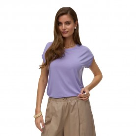 Тениска Vero moda Ava Plain short sleeve T-shirt - Purple (Sand Verbena) тениска,мъжки,тениски,дамски,тениски,vero,moda,ava,plain,short,sleeve,t,shirt,purple,(sand,verbena)
