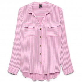 риза,с,дълъг,ръкав,дамски,ризи,мъжки,ризи,vero,moda,bumpy,new,long,sleeve,shirt,pink,(bonbon,eva,snow,white)