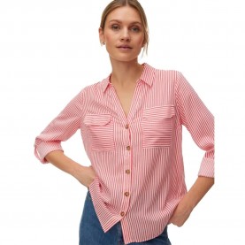 риза,с,дълъг,ръкав,дамски,ризи,vero,moda,bumpy,new,long,sleeve,shirt,pink,(coral,paradise,snow,white)