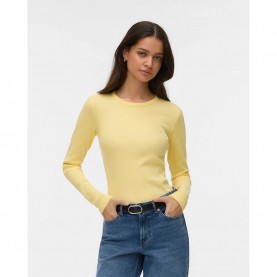 тениска,мъжки,тениски,дамски,тениски,vero,moda,chloe,long,sleeve,t,shirt,yellow,(lemon,meringue)