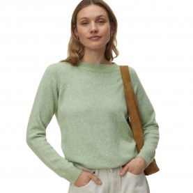 блуза,дамски,пуловери,дамски,плетени,дрехи,vero,moda,doffy,sweater,green,(mistletoe,white,melange)