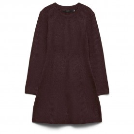 рокля,дамски,поли,и,рокли,vero,moda,josanna,long,sleeve,dress,black,(chocolate,torte)