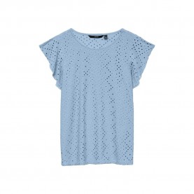 тениска,мъжки,тениски,дамски,тениски,vero,moda,tassa,frill,short,sleeve,t,shirt,blue,(cashmere,blue)