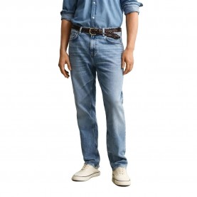 Дънки Gant 1000011 Regular Fit jeans - Blue (Semi Light Blue Worn In) дънки,мъжки,панталони,дамски,панталони,gant,1000011,regular,fit,jeans,blue,(semi,light,blue,worn,in)