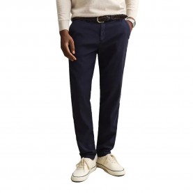 Панталони тип чино Gant 1501040 Linen Slim Fit chino pants - Blue (Evening Blue) панталони,тип,чино,мъжки,панталони,дамски,панталони,gant,1501040,linen,slim,fit,chino,pants,blue,(evening,blue)