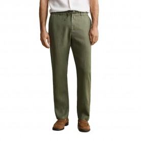 Панталони Gant 1504040 Linen Regular Fit pants - Green (Dry Herb Green) панталони,мъжки,панталони,дамски,панталони,gant,1504040,linen,regular,fit,pants,green,(dry,herb,green)