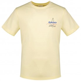 тениска,мъжки,тениски,дамски,тениски,gant,2003404,short,sleeve,t,shirt,yellow,(vanilla,yellow)