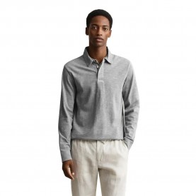 Gant 2065106 long sleeve polo - Grey (Ceramic Grey) дамски,блузи,с,яка,мъжки,блузи,с,яка,gant,2065106,long,sleeve,polo,grey,(ceramic,grey)