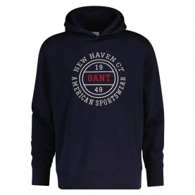 суичър,мъжки,пуловери,gant,2067110,hoodie,blue,(evening,blue)