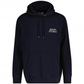 Суичър Gant 2067121 hoodie - Blue (Evening Blue) суичър,мъжки,пуловери,gant,2067121,hoodie,blue,(evening,blue)