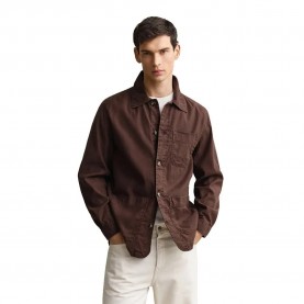 Gant 3250304 Linen overshirt - Brown (Rich Brown) мъжки,якета,дамски,якета,и,палта,gant,3250304,linen,overshirt,brown,(rich,brown)