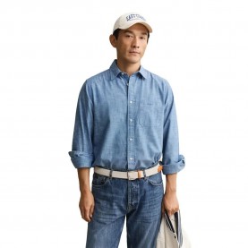 Риза с дълъг ръкав Gant 3260006 Regular Fit long sleeve shirt - Blue (Vintage Blue) риза,с,дълъг,ръкав,дамски,ризи,мъжки,ризи,gant,3260006,regular,fit,long,sleeve,shirt,blue,(vintage,blue)