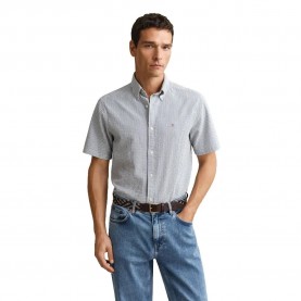 Риза с къс ръкав Gant 3260038 Regular Fit short sleeve shirt - Grey (Vintage Blue) риза,с,къс,ръкав,дамски,ризи,мъжки,ризи,gant,3260038,regular,fit,short,sleeve,shirt,grey,(vintage,blue)