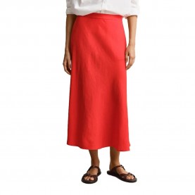 Пола Gant 4400231 Linen midi skirt - Red (Perfect Red) пола,дамски,поли,и,рокли,gant,4400231,linen,midi,skirt,red,(perfect,red)