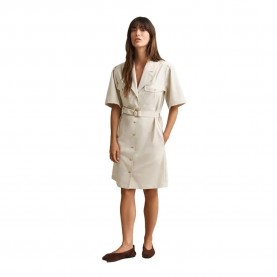Рокля Gant 4503488 short sleeve short dress - Beige (Faded Beige) рокля,дамски,поли,и,рокли,gant,4503488,short,sleeve,short,dress,beige,(faded,beige)