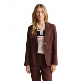 Сако Gant 4770350 Linen Slim Fit blazer - Brown (Fresh Soil) сако,дамски,сака,gant,4770350,linen,slim,fit,blazer,brown,(fresh,soil)
