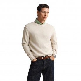 Блуза Gant 8080001 sweater - Beige (Seed Melange) блуза,мъжки,пуловери,дамски,пуловери,gant,8080001,sweater,beige,(seed,melange)