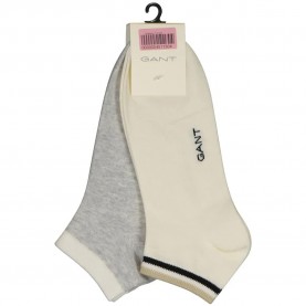 Чорапи Gant 9960375 socks 2 pairs - White / Grey (Light Grey Melange) чорапи,мъжки,чорапи,дамски,чорапи,gant,9960375,socks,2,pairs,white,grey,(light,grey,melange)