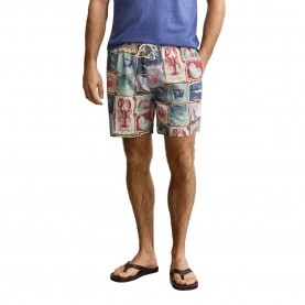 Къси панталони Gant Nautical Regular Fit shorts - Multicolor (Creamed White) къси,панталони,мъжки,панталони,дамски,панталони,gant,nautical,regular,fit,shorts,multicolor,(creamed,white)