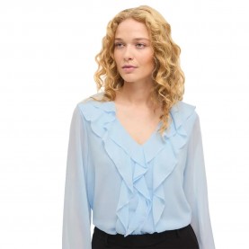 дамски,блузи,vila,ane,v,neck,frill,top,long,sleeve,blouse,blue,(nantucket,breeze)