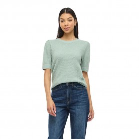 блуза,мъжки,пуловери,дамски,пуловери,vila,dalo,o,neck,knit,short,sleeve,sweater,green,(blue,surf)