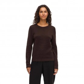 блуза,мъжки,пуловери,дамски,пуловери,vila,dalo,o,neck,knit,sweater,brown,(coffee,bean)