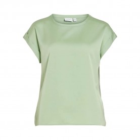 тениска,мъжки,тениски,дамски,тениски,vila,ellette,satin,top,short,sleeve,t,shirt,green,(smoke,green)